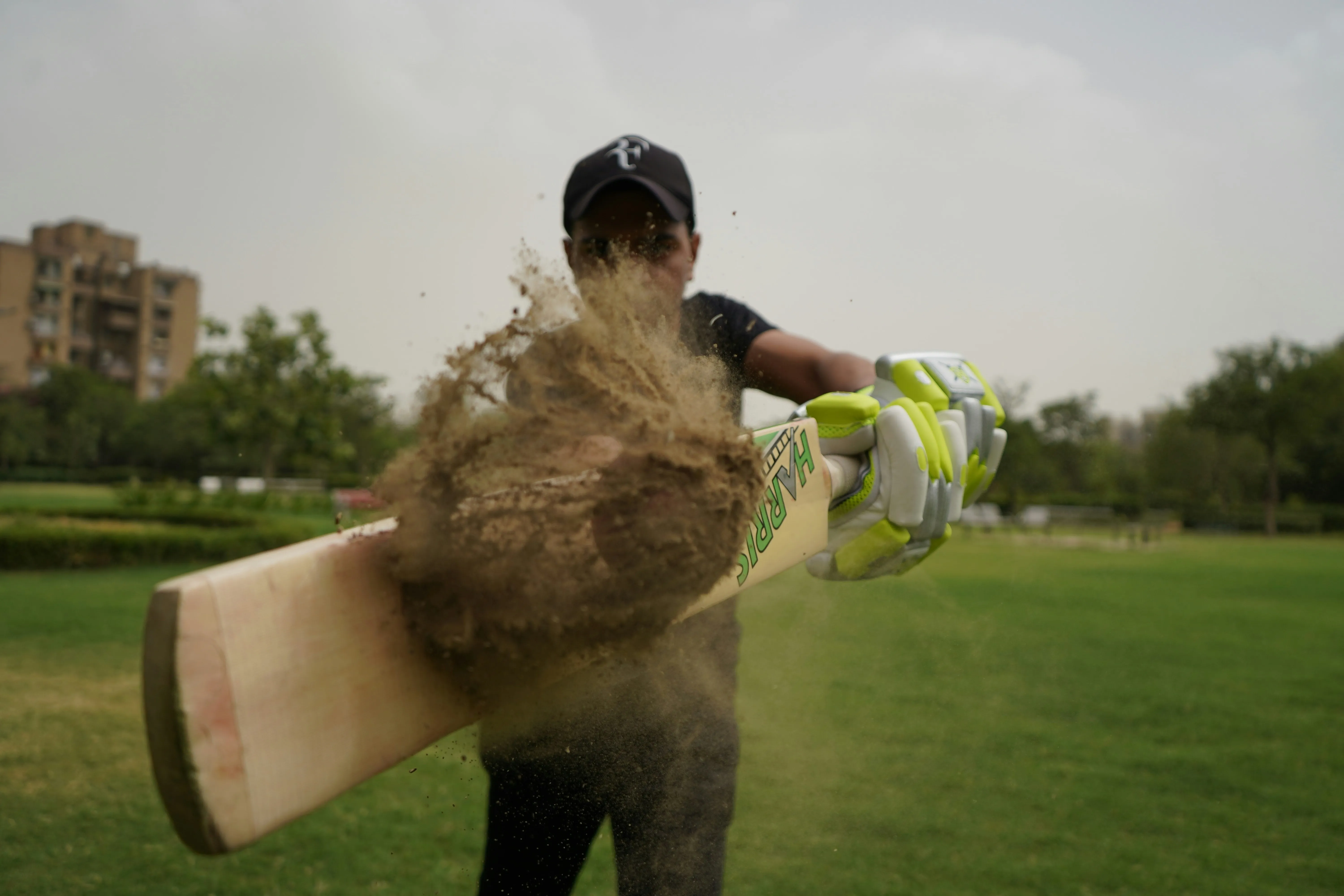 Cricket player running